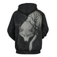 thumbnail image 2 of LAOLIUSN Men’s Wolf Pack 3D Graphic Hoodie, All-Over Print Pullover Sweatshirt, Sizes S–4XL, 2 of 7