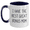 White/Navy, variant on Funny Bonus Mom Gifts from Friend, I Have The Best Great Bonus Mom Two Tone Coffee Mug, Perfect for Father's Day