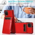 thumbnail image 7 of Dteck Back Wallet Phone Case for Samsung Galaxy A12 with ID & Credit Card Holder Slots Pockets Wallet Back Cover Stand Flip Folio Leather Galaxy A12 5G Cell Cases Women Men, Red, 7 of 7