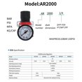 thumbnail image 4 of High Precise Pressure Regulator Valves for Air Pumps Auto Repair Shops with PT1/4 PT3/8 PT1/2 Interfaces and 8mm Tube, 4 of 4