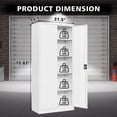 thumbnail image 4 of STANI Metal Storage Cabinet with Locking Doors, Garage Lockable Steel Cabinets with 4 Doors and 5 Shelves for Home, Garage, Pantry Workshop Warehouse, 4 of 7