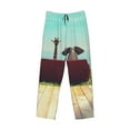 thumbnail image 6 of Goofa Elehpant And A Giraffe Looking At The Sea Pattern Printed Soft Pajama Pants for Men, Wide Leg Comfy Casual Lounge Yoga Pants-Large, 6 of 9