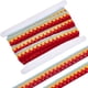 thumbnail image 1 of Cinta de 5 yardas de color rojo y azul, 1-1/8 pulgadas, con flecos ondulados de colores variados, para manualidades de costura, adornos para vestidos de novia y envoltura de regalos., 1 of 9