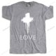thumbnail image 1 of Camiseta de moda para hombre ropa de calle holgada de verano tops de amor cristiano de talla grande camisa de manga corta con estampado negro novedad, 1 of 6