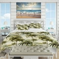 thumbnail image 2 of Designart "Palms Of Yesteryears" Green Tropical Bedding Covert Set - Tropical Bed Set With 1 Sham, 2 of 5