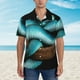 thumbnail image 2 of Fotbe Blue Viper Snake Camisa Hawaiana para Hombre Unisex – Camisa Casual de Verano con Botones de Manga Corta de Algodón y Lino,X-Large, 2 of 7