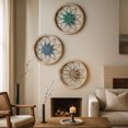 thumbnail image 5 of Wooden Farmhouse Wall Decor 11.81x11.81inch Round Hanging Decoration for Bedroom Home Living Room Kitchen Office Decor (Gold), 5 of 8