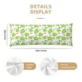 thumbnail image 3 of Bingfone Body Pillow Cover Long Pillow Case With Zipper Decorative Bedding Pillowcase 20"X54" Soft Cushion Pillow Case For Bedroom-Kawaii Avocado, 3 of 8