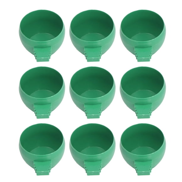 25Pcs Mini Bird Parrots Food Water Bowl Inlay Installation Round Green Parrots Small Food Water Bowl For Farms Home L