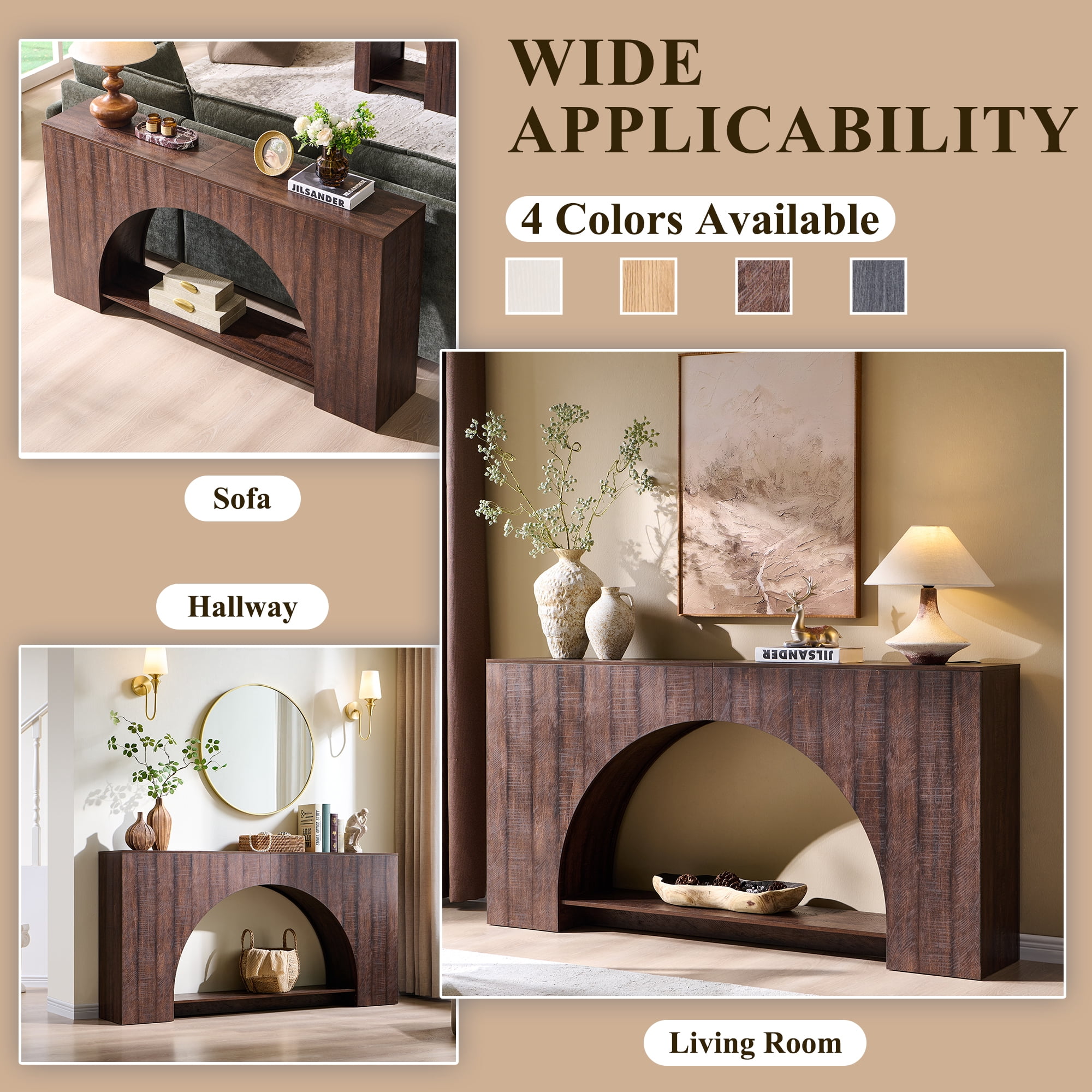 SinCiDo Console Table, Modern Entryway Table for Living Room Foyer and Corridor