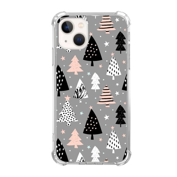 Christmas Tree Case for iPhone 13 Mini,Aesthetic Art Design TPU Shock-proof Cover Case