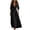 Black, variant on Women Puff Sleeve Button Down Maxi Dress, Deep V Neck Flowy A Line Long Gown, Vintage Boho Dress for Wedding Guest Holiday Outdoor (Blue,S)