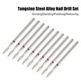 thumbnail image 5 of 10 Pcs Emery Nail Drill Bit Set for Acrylic Nails 3/32 Inch Nail Art Tools 44mm Length Red, 5 of 6