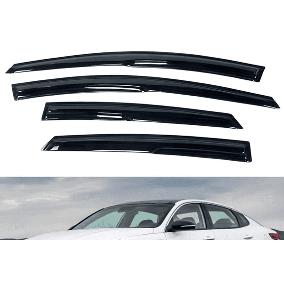 4pcs Window Visor Rain Guards Compatible with 2016-2020 Kia Optima Smoke Wind Deflectors, UV-Resistant