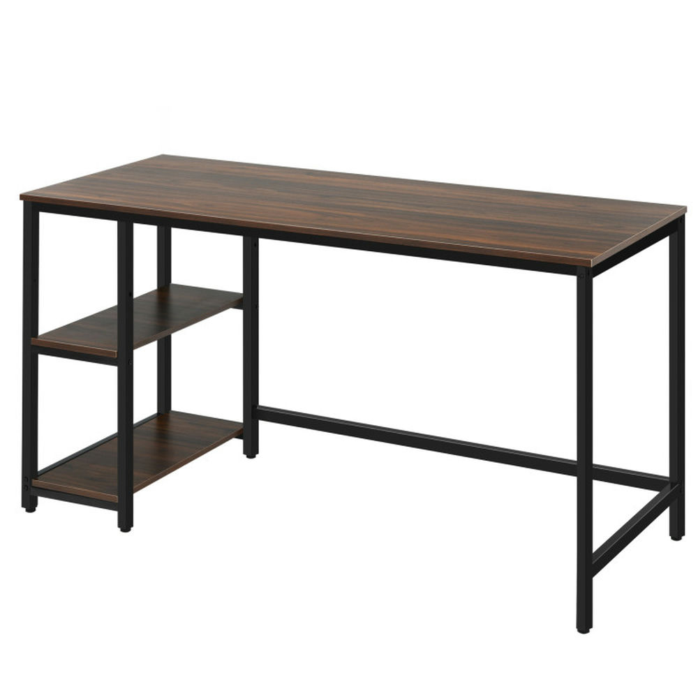 Demi Bonn 5" Computer Desk Office Study Table Workstation Home with Adjustable Shelf, Coffee