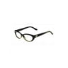 Womens Eyeglasses 3566 W8H/16 Plastic Oval Black Gold Frames