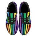thumbnail image 2 of Unisex Rainbow Sneakers, LGBT Shoes for Men Women Lightweight Breathable Running Shoes Black Size 10, 2 of 7