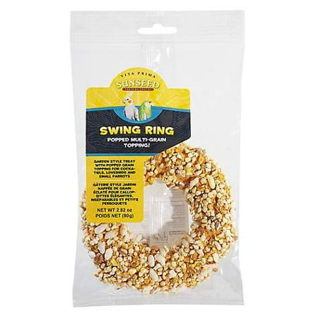 Sun Seed Vita Prima Swing Ring Cockatiel, Lovebird & Small Parrot Treat, 2.82 oz (pack of