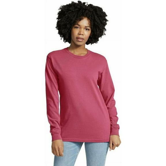 Comfort Colors Men's Adult Long Sleeve Tee, Style 6014 X-Large Crimson