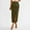 001 Army Green, variant on Women High Waisted Cargo Pencil Midi Skirt Business Casual Work Office Slit Skirts With Pockets