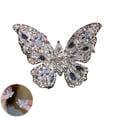 thumbnail image 5 of SmartBy 1 Pc Women Butterfly Ear Cuff Rhinestone Butterfly Clip-On Earring No Piercing Ear Wrap Jewelry Gift for Her Birthdays Parties Weddings, 5 of 7