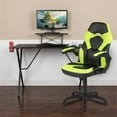 thumbnail image 2 of Bowery Hill 2 Piece Gaming Desk Set with Monitor Stand in Black and Green, 2 of 9