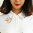 thumbnail image 2 of Star and Flower Bead with Gold Hanging Chain Brooch (Chain Design May Vary), 2 of 5