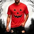 thumbnail image 2 of LILIYA Halloween Shirts for Men Jack-O'-Lantern Face Plus Size Funny Adult Family Couple Tshirts Casual Short Sleeve Crew Neck Novelty Graphic Tee, 2 of 3
