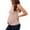 Coffee, variant on Women's Maternity Tank Top Summer Crew Neck Ribbed Knit Slim Fit Side Ruched Pregnancy Shirt for Casual Daily Outer Inner Wear