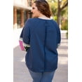 thumbnail image 4 of Casuashion Flair Blue Raglan Oversized Tee - Easy-Care Essential, 4 of 8