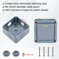 thumbnail image 5 of Waterproof Outdoor Light Switch ,GREENCYCLE 1PC High Quality 10A 125VAC 1-Gang 2-Way Storm Weatherproof Outdoor Switched 5-Pole Press Single Gang Socket IP66 Rated, 5 of 9