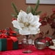 thumbnail image 5 of Decoraciones de Navidad para el Hogar Flor de Navidad de Terciopelo Rosa de 24 cm Magnolia Decoración de Navidad de Tela de Gama Alta Flor Artificial Decoraciones de Navidad Blancas, 5 of 6
