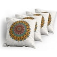 thumbnail image 5 of Ambesonne Ethnic Throw Pillow Cover 4 Pack, Mandala Vintage Elements, 18", Multicolor, 5 of 7