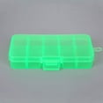 thumbnail image 4 of 10 Grid Plastic Jewelry Removable Storage Box Beads Earring Jewelry Earring Container Green, 4 of 5