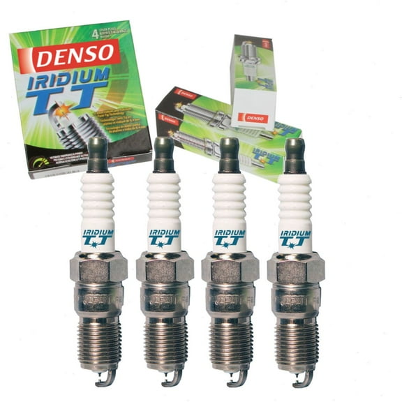 4 pc DENSO Iridium TT Spark Plugs compatible with Ford Focus 2.0L 2.3L L4 2000-2010