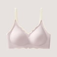 thumbnail image 2 of Zpanxa Seamless T Shirt Bra for Women Wireless Solid Color Breathable Lightly Lined No Show Bra Smoothing Light Push Up Everyday Comfort, 2 of 3