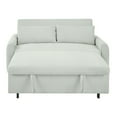 thumbnail image 4 of Pull-out Sofa Bed Convertible Couch 2 Seat Loveseat Sofa Modern Sleeper Sofa with Two Throw Pillows and USB Ports for Living Room, 4 of 5