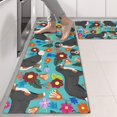 thumbnail image 2 of Kitchen Rugs Sets Of 2,Bernese Mountain and Flower Anti Fatigue Kitchen Mat Rugs Non Slip Washable,Decorative Kitchen Floor Mats for Kitchen,Sink,Laundry,17"X47", 2 of 5