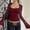 *Wine, variant on ClodeEU Women's Square Neck Long Sleeve Top with Lace Cutout Patchwork ,Casual Blouse for Summer Black,Womens Plus XL