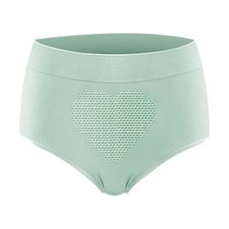 Bigersell Womens Panties Clearance Womens Underwear Cotton Bikini Panty Style P-1381 Polyester Cheeky Panties Ladies Thong Underwear Briefs High Waist Women s Panties Green XL