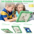 thumbnail image 4 of iPad Air 4th Gen Case, iPad Air 10.9 Case, iPad Pro 11 Case, Dteck Heavy Shockproof Case with Built-in Screen Protector Rotating Stand Cover with Adjustable Hand Strap/Shoulder Strap,Green, 4 of 6