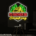 thumbnail image 3 of Glowneon I'd Rather Be Camping Neon Sign, Campsite Wall Led Decor, 3 of 4