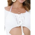 thumbnail image 5 of DARING DIVA Swimsuit Cover Ups Hollow Out Crochet Mini Dress S White, 5 of 6
