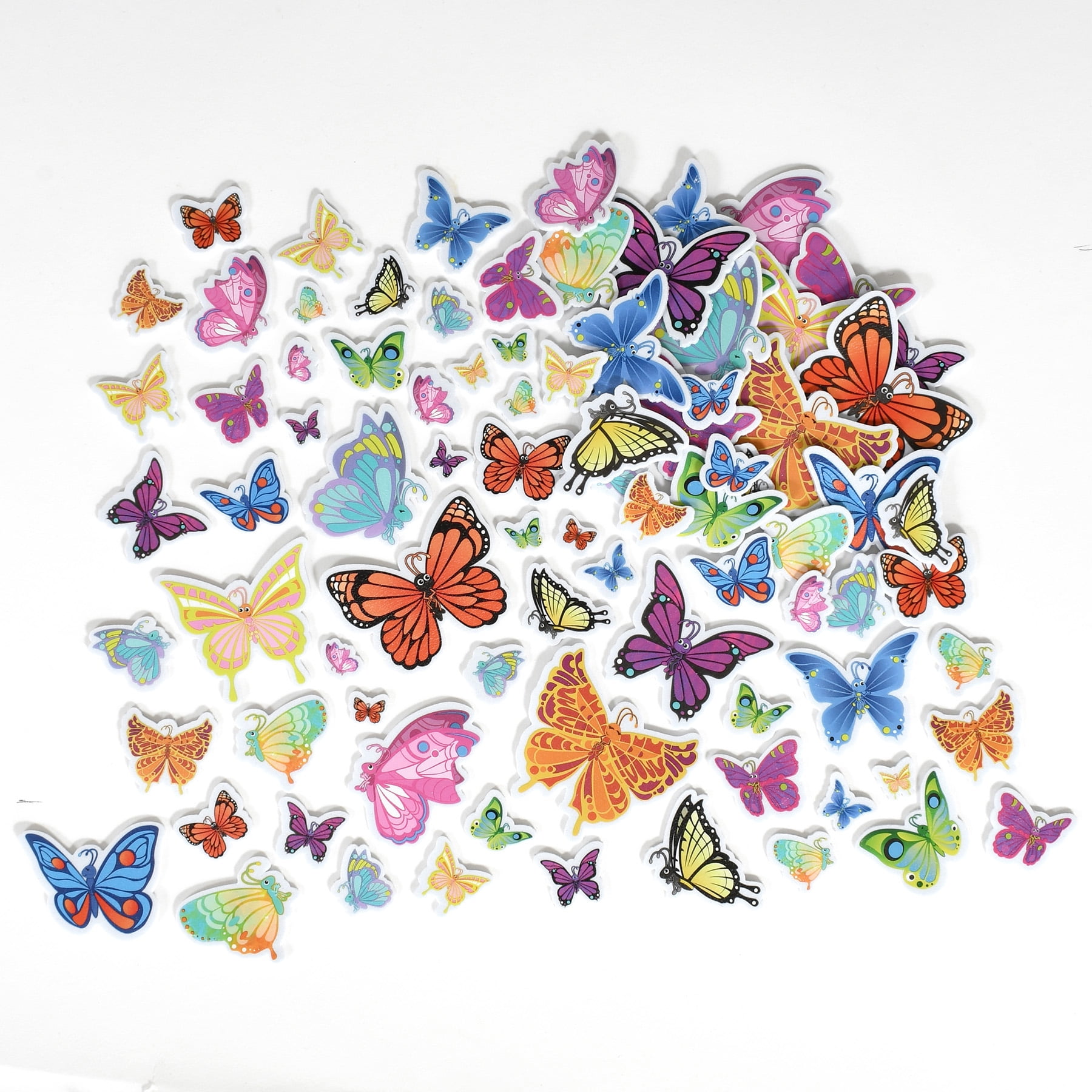 READY 2 LEARN Foam Stickers - Butterflies - 172 Per Pack - 3 Packs