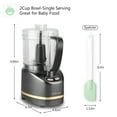 thumbnail image 4 of La Reveuse Electric Mini Food Processor Blender with 200 Watts, 2-Cup Prep Bowl for Mincing,Chopping (Metallic Gray), 4 of 9