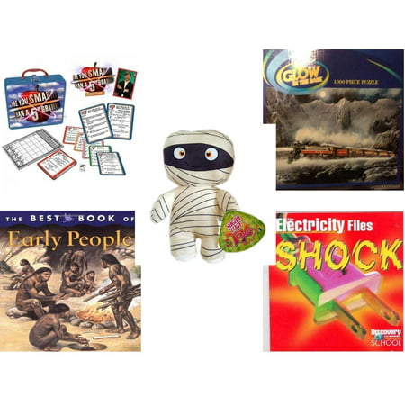 Children's Gift Bundle [5 Piece] -  Are You Smarter Than a 5th Grader In Lunch Box  - Glow In TheDark s   - Sugarloaf Kelly s Mummy Doll  11