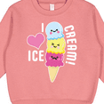 thumbnail image 3 of Inktastic I Love Ice Cream with Cute Ice Cream Cone Toddler Sweatshirt, 3 of 4