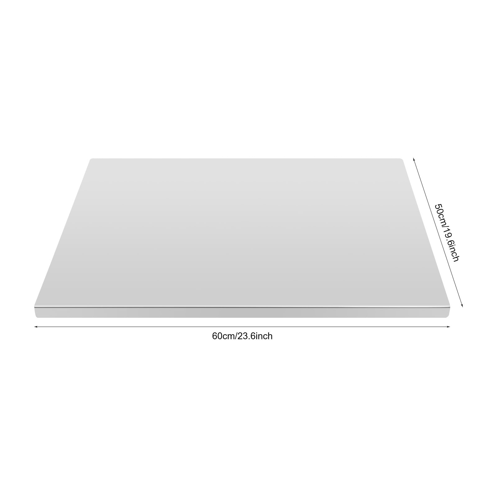 24X20in Chopping Cutting Board Counter Stainless Steel w/Front Overhang