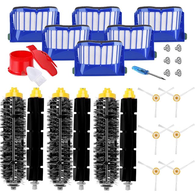 23 PCS Adecuado para Piezas de Repuestos 600 694 695 677 671 690 680 660 650 620 614 595 585 564, Accesorios de Piezas, 3 Cepillos de Cerdas y Agitadores, 6 Filtros, 6 Cepillos Iaterales 1 Rueda