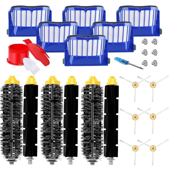 23 PCS Adecuado para Piezas de Repuestos 600 694 695 677 671 690 680 660 650 620 614 595 585 564, Accesorios de Piezas, 3 Cepillos de Cerdas y Agitadores, 6 Filtros, 6 Cepillos Iaterales 1 Rueda